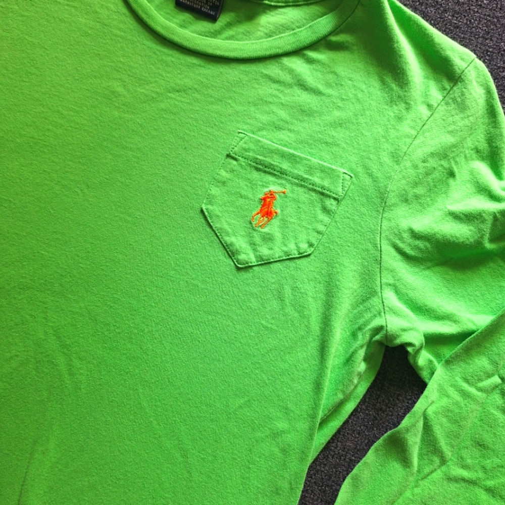 +[[Ralph Lauren]]+ Youth Lime green long sleeve tee.